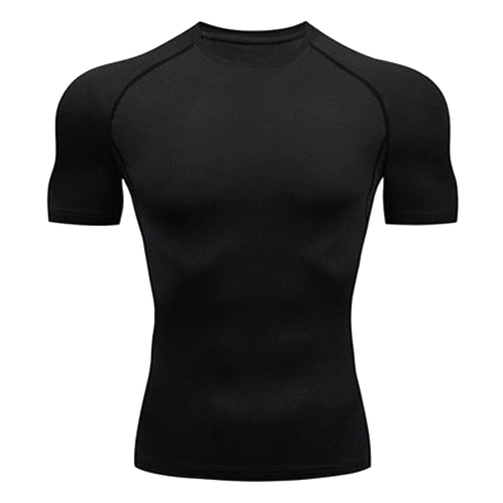 Men's Shapewear Sports Fitness Short Sleeve T Shirt Tights Outdoor Base ...