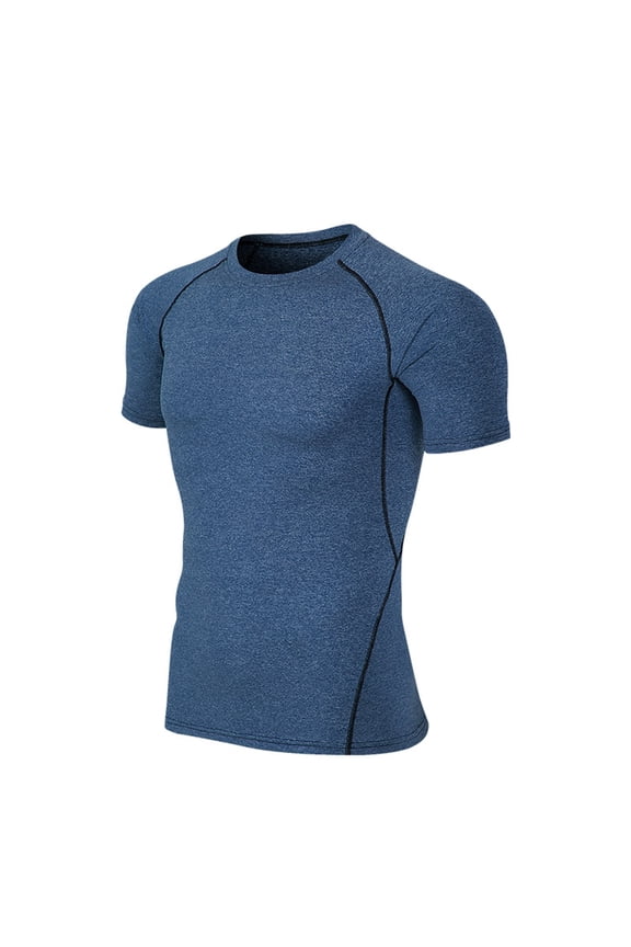 Men's Shapewear - Wicking Compression Short Sleeve Tee for Fitness Running Training Basketball Performance Undershirt