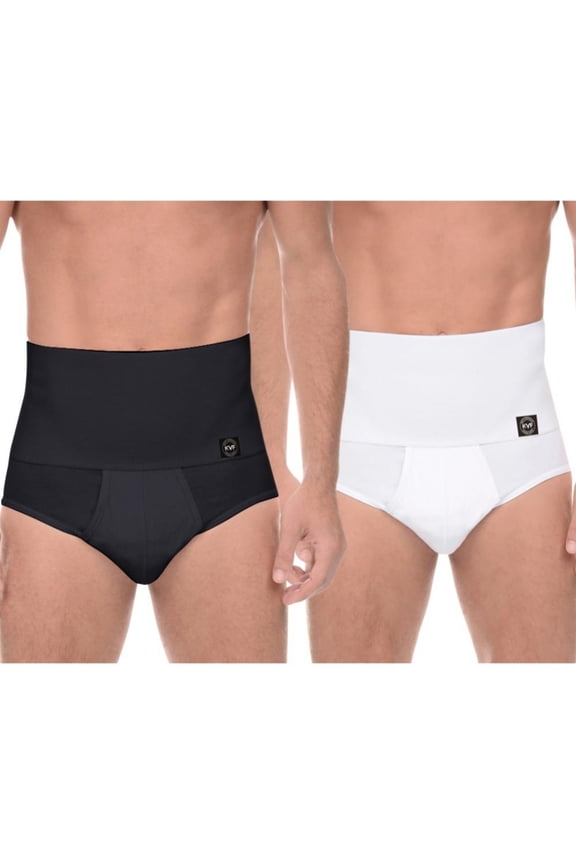 Men's Shaping Control Briefs with Waist Girdle 2 Pack