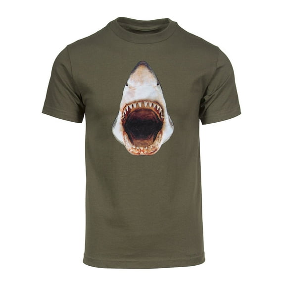 Men's Shark Attack Short-Sleeve T-Shirt - Olive - X-Large