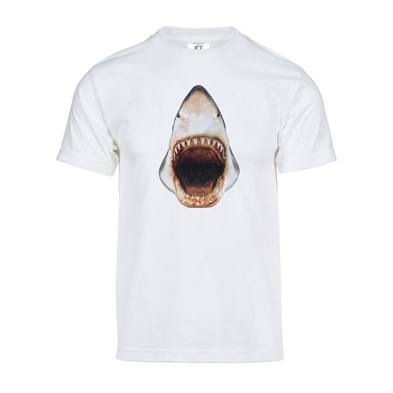 Men's Shark Attack Short-Sleeve T-Shirt - White - X-Large