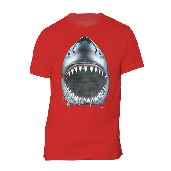 Men's Shark Bite Short-Sleeve T-Shirt - Red - Large