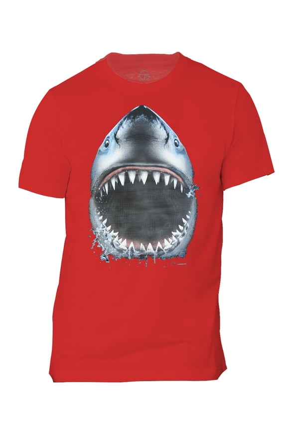 Men's Shark Bite Short-Sleeve T-Shirt - Red - Medium