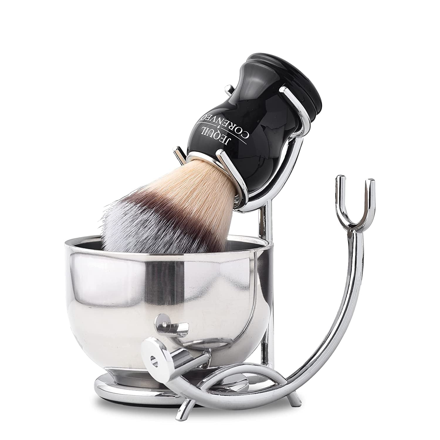 Men's Shaving Set, 3 in 1 Synthetic Shaving Brush Set with Shaving Bowl