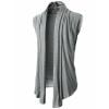 thumbnail image 1 of Men's Shawl Casual Cardigan Sleeveless Drape Cape Lightweight Open Front Long Length Kimono Vest, 1 of 4