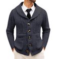 thumbnail image 1 of Men's Shawl Collar Cable Knit Cardigan Sweater Button Front Long Sleeve Jacket, 1 of 6