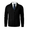 Men's Shawl Collar Cardigan Sweater Button up Merino Wool Sweater