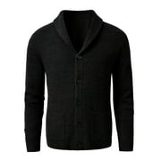 ZHILIFS Men's Shawl Collar Cardigan Sweater Merino wool Sweater