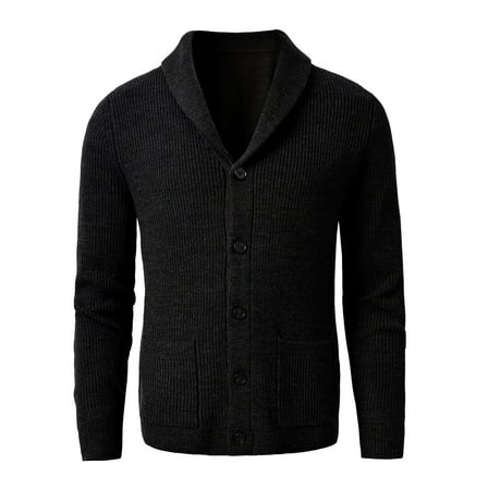 Men's Shawl Collar Cardigan Sweater Merino wool Sweater