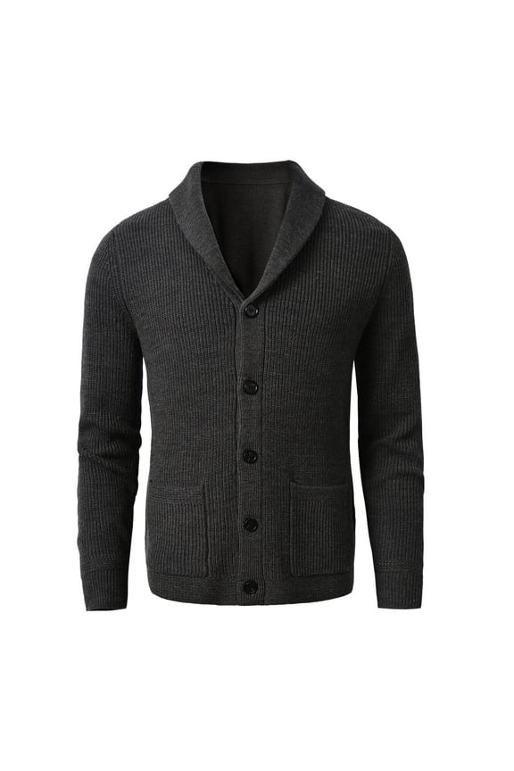 Men's Shawl Collar Cardigan Sweater Merino wool Sweater