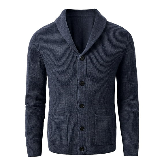 Men's Shawl Collar Cardigan Sweater Merino wool Sweater