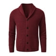 thumbnail image 1 of Men's Shawl Collar Cardigan Sweater Merino wool Sweater, 1 of 6