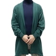 thumbnail image 1 of Men's Shawl Collar Open Front Long Cardigan Sweater Classic Casual Ribbed Knitted Sweater Coat, 1 of 6