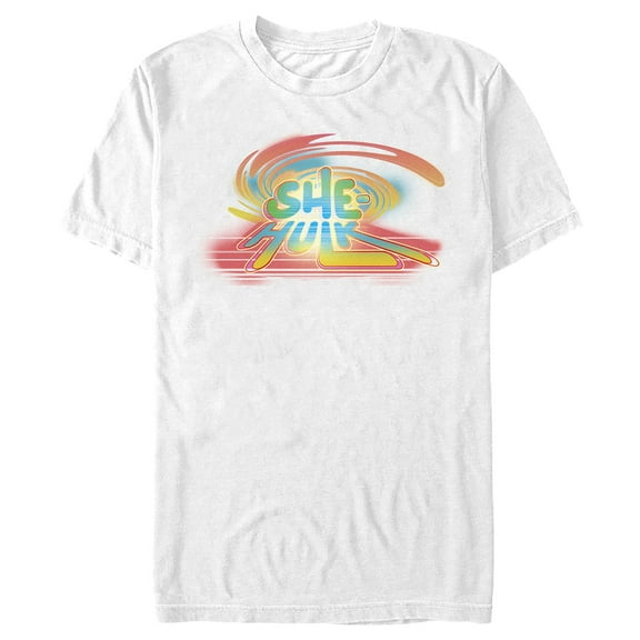 Men's She-Hulk: Attorney at Law Colorful Logo Graphic Tee White Medium