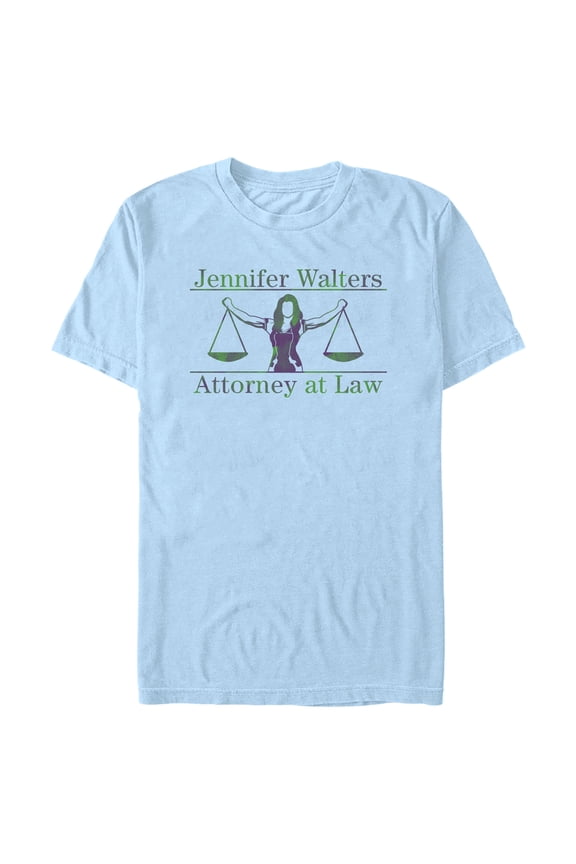Men's She-Hulk: Attorney at Law Muscle Lawyer Graphic Tee Light Blue 2X Large