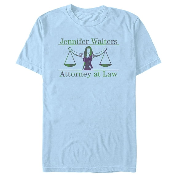 Men's She-Hulk: Attorney at Law Muscle Lawyer Graphic Tee Light Blue 3X Large