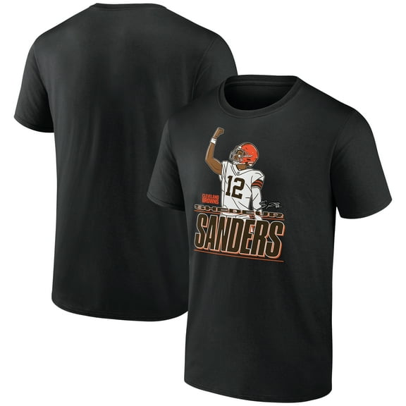 Men's Shedeur Sanders Black Cleveland Browns Believe T-Shirt