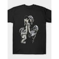 thumbnail image 1 of Men's Shedeur Sanders Graphic Cotton T-Shirt - Black with Monochrome Player Print, Round Neck, Short Sleeve, Relaxed Fit, Machine Washable, Sports Fan Apparel | Casual Style | Knitted Durability, 1 of 6