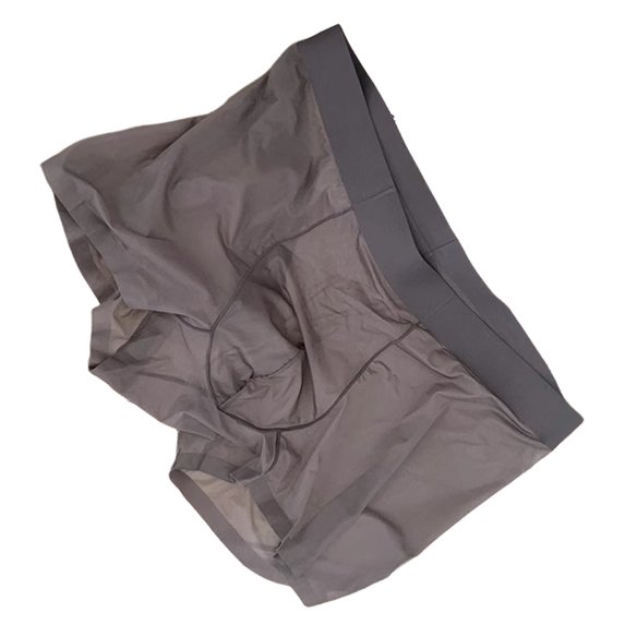 Men's Sheer Ice Silk Boxer Briefs Underwear Carbon Gray XXXL