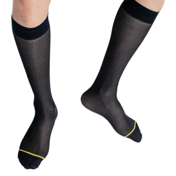 Men's Sheer Nylon Dress Socks for Business and Formal Suit Comfortable Stockings