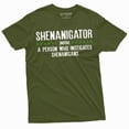 thumbnail image 1 of Men's Shenanigator T-shirt St Patricks day Shenanigans shirt Saint Paddys Holiday irish Tee (Large Military Green), 1 of 7