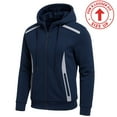 thumbnail image 1 of Men's Sherpa Fleece-Lined Reflective Tech Full Zip Hoodie (S to 3XL), 1 of 6