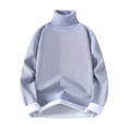 thumbnail image 1 of Men's Sherpa Lined Fleece Sweatshirts Cowl Neck Casual Loose Sweaters Thermal Pullover Long Sleeve Basic Shirts Tops (M, Gray), 1 of 3