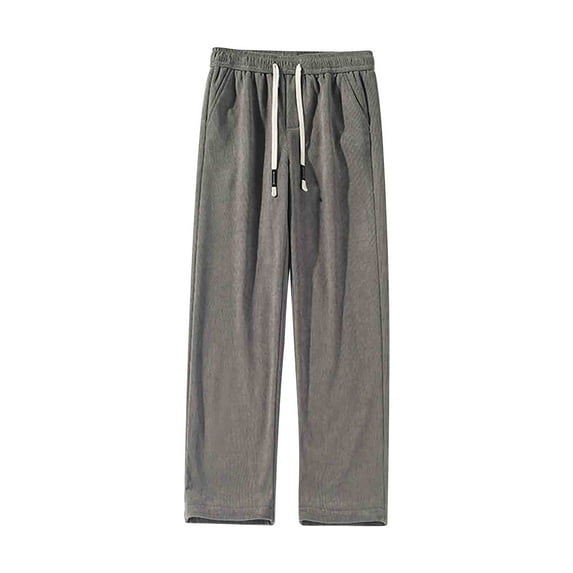 Men's Sherpa Lined Sweatpants Winter Warm Fleece Lined Sweatpants Fleece Jogger Pants with Pockets