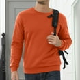 thumbnail image 1 of Men's Sherpa Lined Sweatshirts Pullover Basic Tops Warm Crewneck Winter Sweatshirt,Men's Warm Crewneck Sherpa Lined Sweatshirt Pullover Tops, 1 of 5