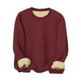 thumbnail image 1 of Men's Sherpa Lined Winter Pullover Sweatshirt - Warm Fleece Casual Crewneck Long Sleeve Sweater Thermal Tops, 1 of 6