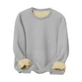 thumbnail image 1 of Men's Sherpa Lined Winter Pullover Sweatshirt - Warm Fleece Casual Crewneck Long Sleeve Sweater Thermal Tops, 1 of 6