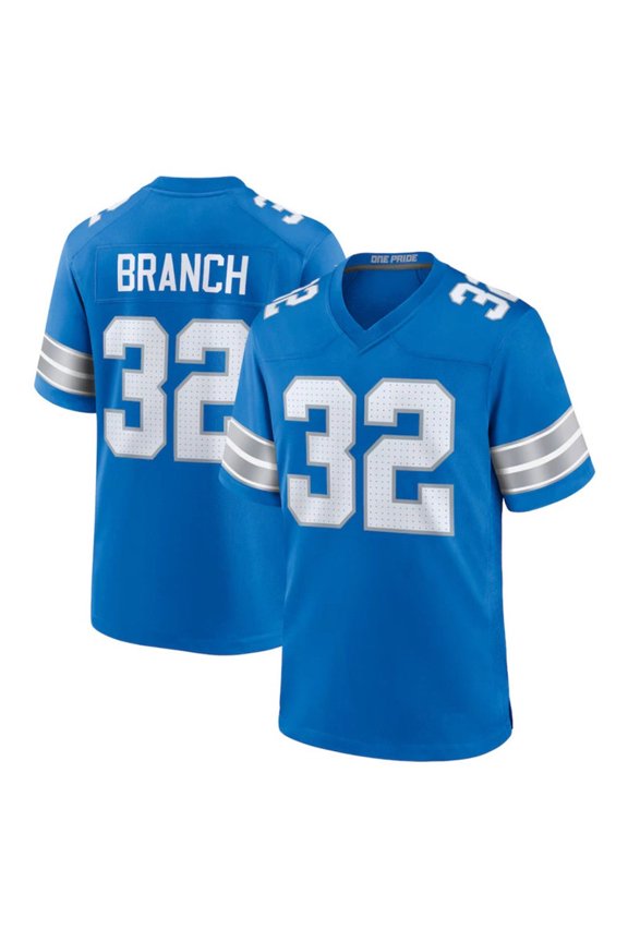 Men's Shirt #32 Branch Jersey T-Shirts Classic Name Number Tee Blue-XXL