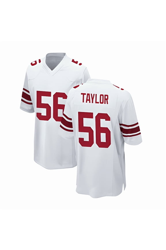Men's Shirt #56 Taylor Jersey T-Shirts Classic Name Number Tee-White-3XL