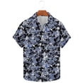 thumbnail image 1 of Men's Shirt Button Down Shirt Floral Print Short Sleeved Lapel Summer Beach Casual Shirt, 1 of 5