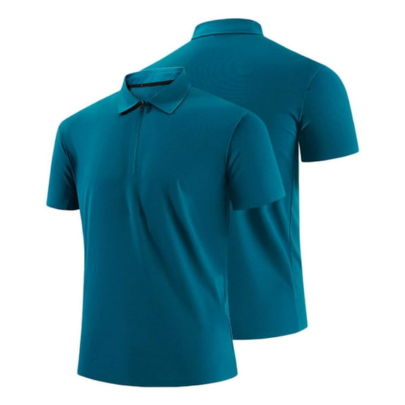 Men's Shirt Casual Short Sleeve Half Zip Stand Collar Breathable Wicking Athletic T-Shirt Comfortable Stylish Summer Top Mens Work Shirts Summer Basic Tee Shirts