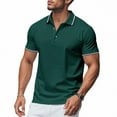 thumbnail image 1 of Men's Shirt, Casual Short Sleeve Mesh Knit Top with Button Collar, Breathable and Stretch Fabric for Summer and Casual Wear, 1 of 9