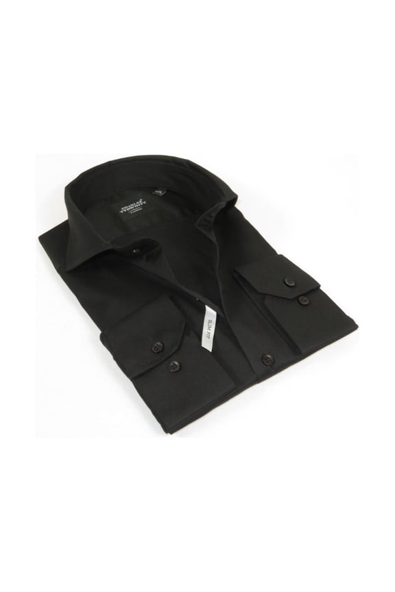 Men's Shirt Charles TYRWHITT 100% Cotton Cut-away Collar CHT-20 Black