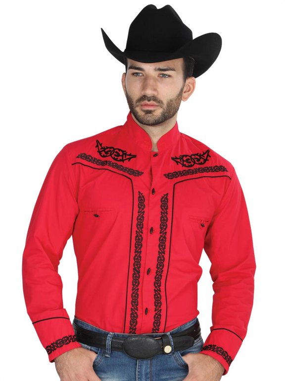 Men's Shirt Charro Long Sleve tarugo button, Camisa Charra Hombre Boton Hueso El General