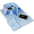 thumbnail image 1 of Men's Shirt Christopher Lena PROPER 100% Cotton Wrinkle Free P720SP0R Blue, 1 of 5