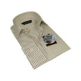 thumbnail image 1 of Men's Shirt ENZO PARK Turkey Soft Cotton Wrinkle Resistant Enzo7 Tan Stripe, 1 of 5