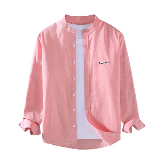 Men's Shirt Embroidered Fashion Casual Versatile Fashion Slim Fitting Shirt