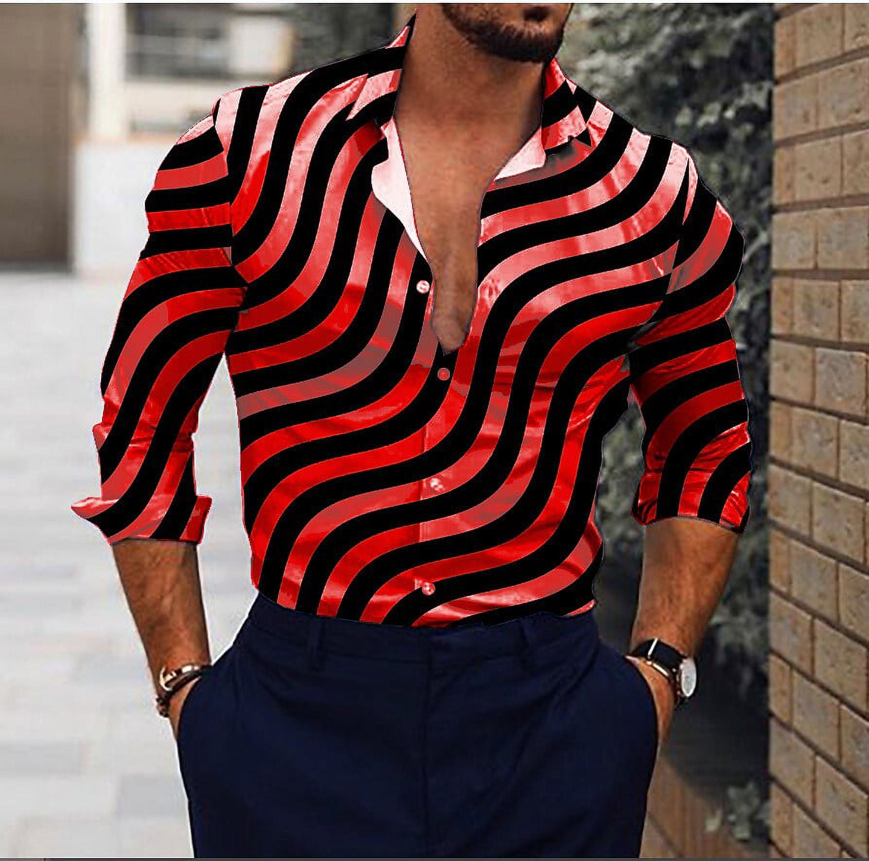 Men s Shirt Graphic Shirt Animal Lion Turndown Green Blue Yellow