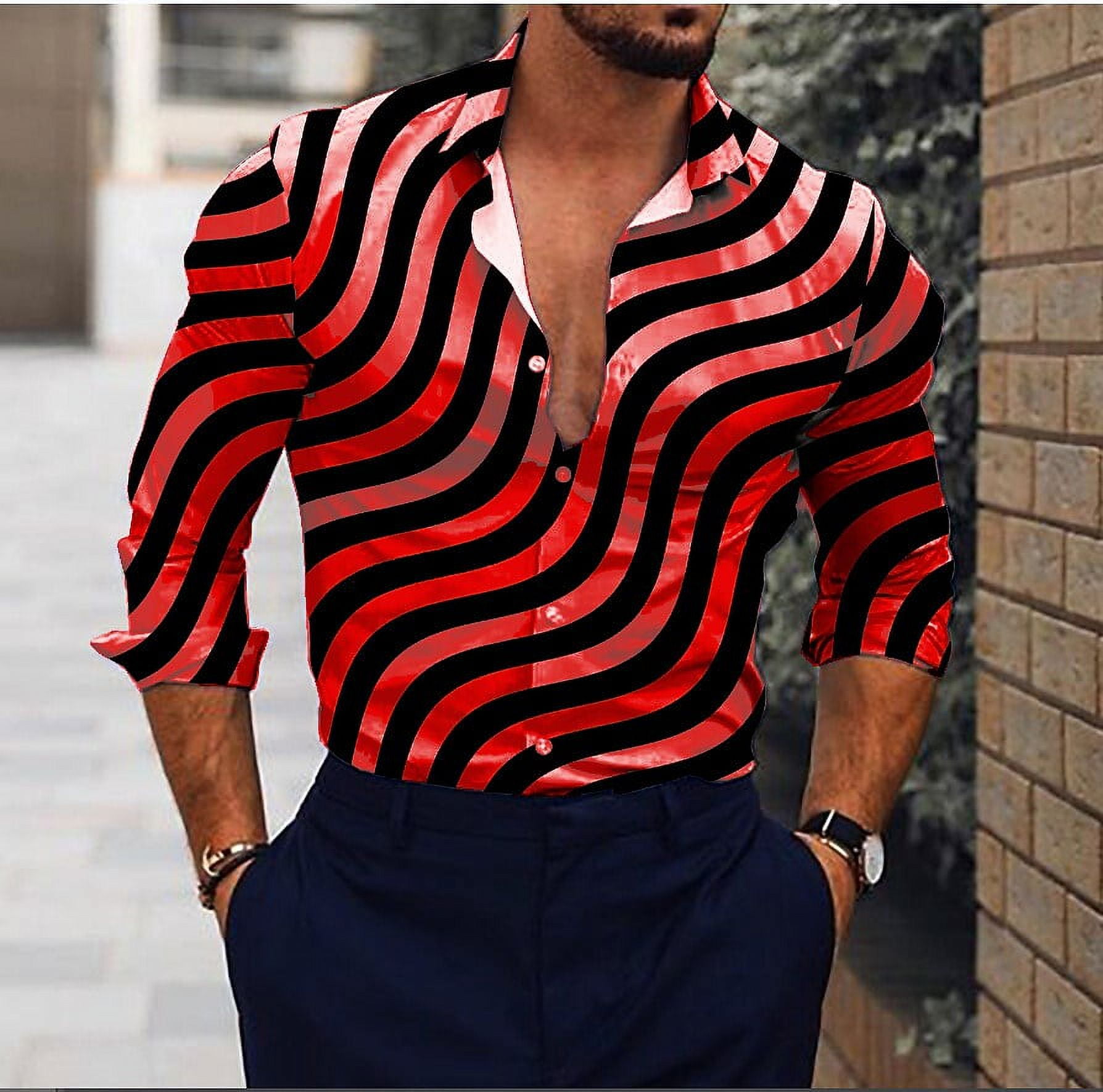 red designer shirt men