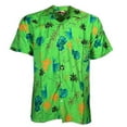 thumbnail image 1 of Men's Shirt Hawaiian Print Style Short Sleeve Button Down Summer Beach T-Shirt, Gold, L, 1 of 4