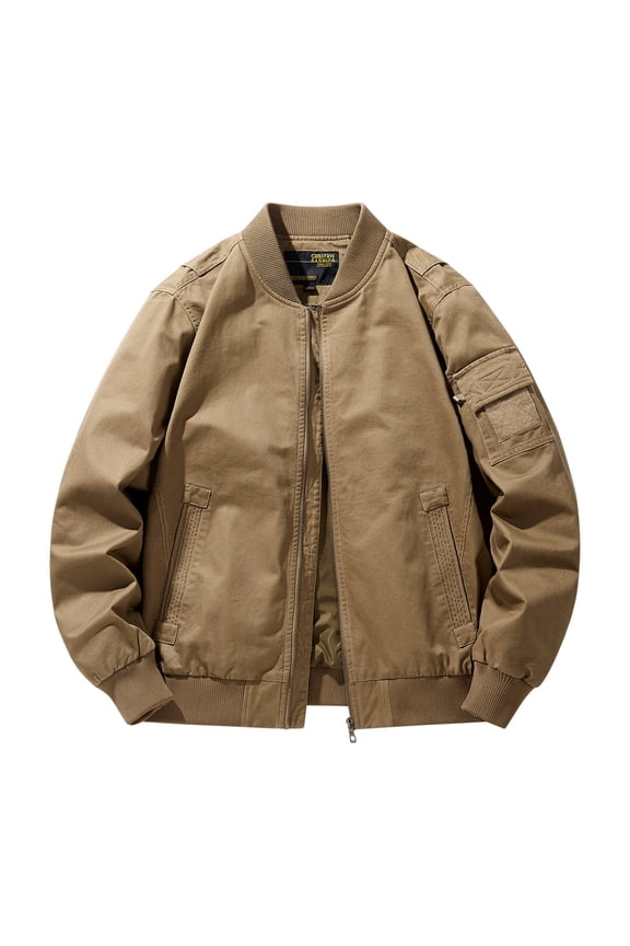 Men's Shirt Jacket Lightweight Canvas Trucker Jacket Cotton Button Work Jackets Long Sleeved Multi Pocket Zippered Work Suit Charging Top Long Sleeve Hoodless Casual Outwear Jackets