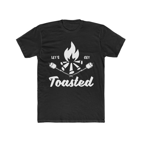 Men's Shirt - Lets Get Toasted Shirt, S'Mores Shirt, Outdoorsman