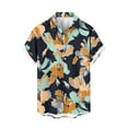 thumbnail image 1 of Men's Shirt Plus Size Big and Tall Short Sleeve Hawaiian Printed Lightweight Shirts Summer Casual Beach Fashion Tops Pullover Blouses T-Shirts Green M, 1 of 2