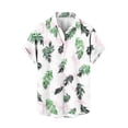 thumbnail image 1 of Men's Shirt Plus Size Big and Tall Short Sleeve Hawaiian Printed Lightweight Shirts Summer Casual Beach Fashion Tops Pullover Blouses T-Shirts Army Green 3XL, 1 of 4