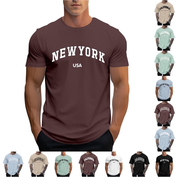 Men's Shirt Regular-Fit Shirt for Men Short Sleeve Men's Fashion