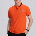 thumbnail image 1 of Men's Shirt, Short Sleeve Casual Solid Color Top, Turn-Down Collar Blouse for Daily Wear, 1 of 6